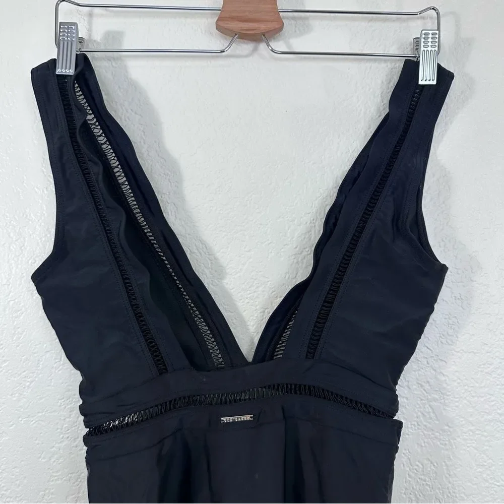 Ted Baker London Plunge One Piece Swimsuit